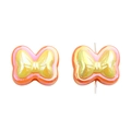 Bowknot bead in iridescent orange pink gradient for DIY phone strap jewelry making - Bowknot Shape / Set of 4 / Orange