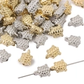 Goldene und silberne Schildkröten-Perlen aus CCB für DIY-Schmuck und Armbänder - Schildkrötenform / 30 Stück/Packung (8x10mm) / Mehrfarbig