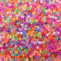 Mezcla de cuentas de vidrio de 2-4mm para bisutería DIY anillos y brazaletes - Núcleo Teñido Colores Aleatorios