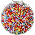 Gekleurde glazen kralen in een zilveren dienblad voor DIY sieraden en handwerk - 4mm (10g/Pak) / Groene Mix Serie