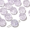 Translucent lavender round beads with spiral texture for DIY bracelet jewelry making - 10 Pieces Pack / Purple