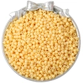 Crèmekleurige glazen kralen voor DIY sieraden in een decoratief zilveren dienblad - 4mm (10g/Pak) / Abrikoos Geel
