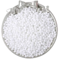 Ondoorzichtige witte glaskralen in een zilveren schaal voor DIY handgemaakte sieraden - 4mm (10g/Pak) / Wit