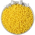 Levendige gele kralen in een witte kom voor DIY-sieraden maken en knutselprojecten - 4mm (10g/Pak) / Geel