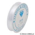 0.35mm transparent crystal elastic string for DIY jewelry making and bead threading - 0.35mm - 40m