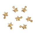 Set of seven gold plated five-pointed star charms for DIY jewelry making - Five-pointed Star Style (#01) / 5.5x7mm (5 Pieces/Pack)
