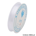 Spool of 0.8mm clear elastic crystal cord for DIY jewelry making and beading - 0.8mm - 8m