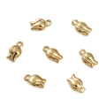 Polished 14K gold plated tulip flower pendants for DIY jewelry making and crafts - Rose Style (#04)