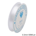 Spool of clear 0.3mm non-elastic jewelry wire for DIY handmade beading and necklaces - 0.3mm - 50m