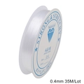 Transparent 0.4mm crystal elastic string on a 35m spool for beaded jewelry making - 0.4mm - 35m