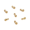 Set of seven 14K gold plated teardrop charms for handmade DIY jewelry making - Teardrop Style (#05)