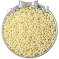 Crème beige glazen kralen voor DIY sieraden in een decoratief zilveren dienblad - 4mm (10g/Pak) / Beige