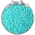 Tiffany blauwe glazen kralen in zilveren schaal voor DIY handgemaakte sieraden - 4mm (10g/Pak) / Hemelsblauw