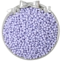 Lila glazen rocailles voor DIY sieraden in een zilveren decoratieve dienblad - 4mm (10g/Pak) / Hemelsblauw