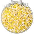 Mix van gele en witte glazen kralen voor het zelf maken van sieraden en hobby's - 4mm (10g/Pak) / Gele Serie