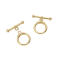 Cierre de palanca de oro de 14K en forma de corazón para accesorios de joyería DIY - Oro 14K - Estilo Redondo Grande (#02) / 1 Juego (Aro 13mm/Barra 20mm)
