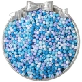 Blauwe en paarse glazen rocailles met olieverf voor DIY-sieraden in een zilveren schaal - 4mm (10g/Pak) / Blauwe Serie