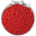 Levendige rode glazen kralen voor DIY sieraden maken in een zilverkleurig dienblad - 4mm (10g/Pak) / Rood