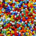 Cuentas de vidrio de colores mezclados para hacer joyas DIY anillos y brazaletes - Colores Sólidos Aleatorios