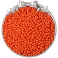 Gepolijste oranje glazen kralen in een zilveren schaal voor DIY sieraden maken - 4mm (10g/Pak) / Oranjerood