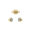 14k gold plated magnetic clasp for necklaces and bracelets with shiny metal finish - Gold / 14K Gold Plated