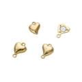 14K gold-plated heart magnetic clasp for DIY bracelet jewelry making in gold finish - Heart Shape / 8x12mm (1 Set) / 14k Gold Plating