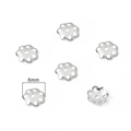 6mm silver hollow flower bead caps for DIY jewelry making handmade bracelets - Style 03 Thick Silver 6mm