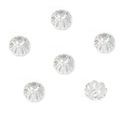 Silver flower bead caps for DIY jewelry making featuring 14k color retention plating - Style 08 Thick Silver 6mm