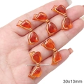 Breloques nœuds en acrylique ambre avec bordure dorée pour la création de bijoux DIY - Ambre (Style Noeud)