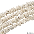 Irregular 8-10mm white howlite stone beads with grey marble veins for jewelry making - Chip Stone Shape / 8-10mm (Approx. 95 Pcs/Pack) / White