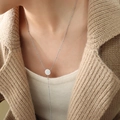 Collana lariat a forma di girasole con cristalli scintillanti in finitura argento - Argento