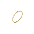 Minimalist gold PVD stainless steel ring featuring uniform groove texture on a white background - US 4 / Gold