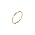 Minimalist ribbed ring in rose gold finish with vertical stripe texture - US 4 / Rose Gold