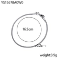 Gepolijste zilveren roestvrijstalen slangenketting armband, 16,5 cm met karabijnsluiting - 2mm/16.5cm / Staalkleur