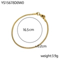 Gouden roestvrijstalen slangenketting armband 16,5cm lang met karabijnsluiting - 2mm/16.5cm / 14K goud