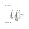 Detailed dimensions of silver teardrop earrings showing 22.9mm height and 8mm width - Pendant Waterdrop Style (HF-E3482-S)