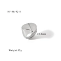 Dettaglio anello argento con misura larghezza 23,2 mm e peso 13g specificato - US 6 / Stile Contorno Cuore Irregolare Argento (HF-J1532-S) / Argento
