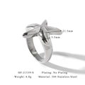Dettagli anello stella marina in acciaio inox 304 con larghezza 21,5mm e peso 6,8g - US 6 / Design Stella Marina (HF-J1539-S) / Argento