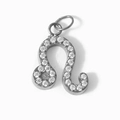 Pendentif signe Lion scintillant serti de cristaux blancs et finition argentée - Lion-Argent