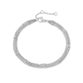 Minimalist silver multi-layer beaded stainless steel bracelet with adjustable lobster clasp - 3-Layer Silver