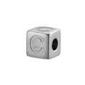 Cube alphabet bead with letter C in 14K gold plated stainless steel for DIY jewelry - Steel C