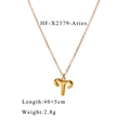Dettagli della collana dorata Ariete con lunghezza 40+5cm e peso di 2,8g - Ariete (HF-X2379-Aries)