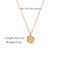 Dettaglio della collana segno Cancro oro con lunghezza 40+5cm e peso leggero di 2,8g - Cancro (HF-X2379-Cancer)