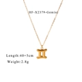 Dettaglio della collana zodiaco Gemelli placcata oro 18K con lunghezza 40+5 cm - Gemelli (HF-X2379-Gemini)