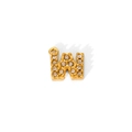 18K gold plated stainless steel letter W pendant with sparkling zircon micro-paving - Letter W Style (WYC9102-W)