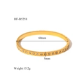 Detailansicht eines goldenen geometrischen Gliederkettenarmbands mit Zirkonia Einlagen - Geometrischer Quadratischer Strass-Stil (HF-B5258) / 18K-Gold