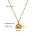 Collana minimalista in acciaio inossidabile placcato oro 18K con ciondolo lettera A - Ciondolo Lettera A (HF-X2444-A) / Oro 18K
