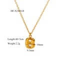 Collana con ciondolo lettera B in oro 18K con dimensioni e specifiche di peso - Ciondolo Lettera B (HF-X2444-B) / Oro 18K
