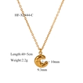 Collana in acciaio inossidabile placcato oro 18K con ciondolo a lettera C - Ciondolo Lettera C (HF-X2444-C) / Oro 18K
