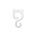 Silver cat pendant accessory in polished stainless steel with hollow outline design - Steel
